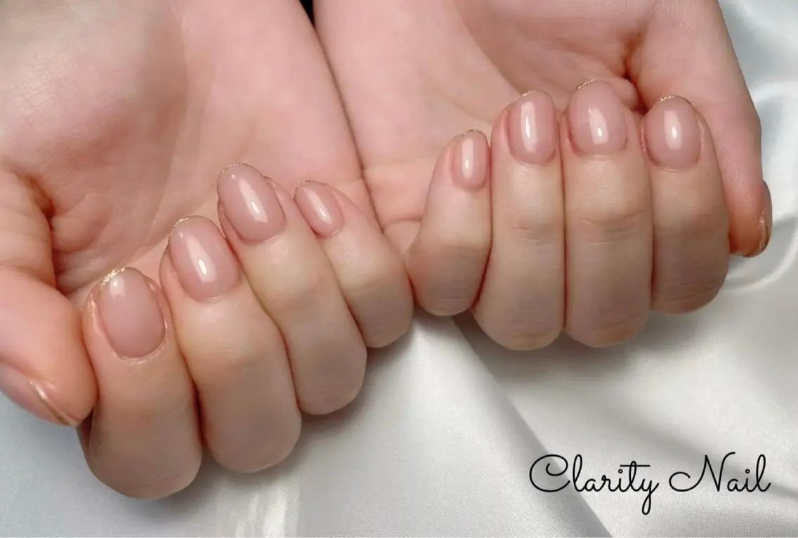ネイル ラメ(グリッター) ワンカラーネイル ハンドネイル Clarity Nailのネイルデザイン