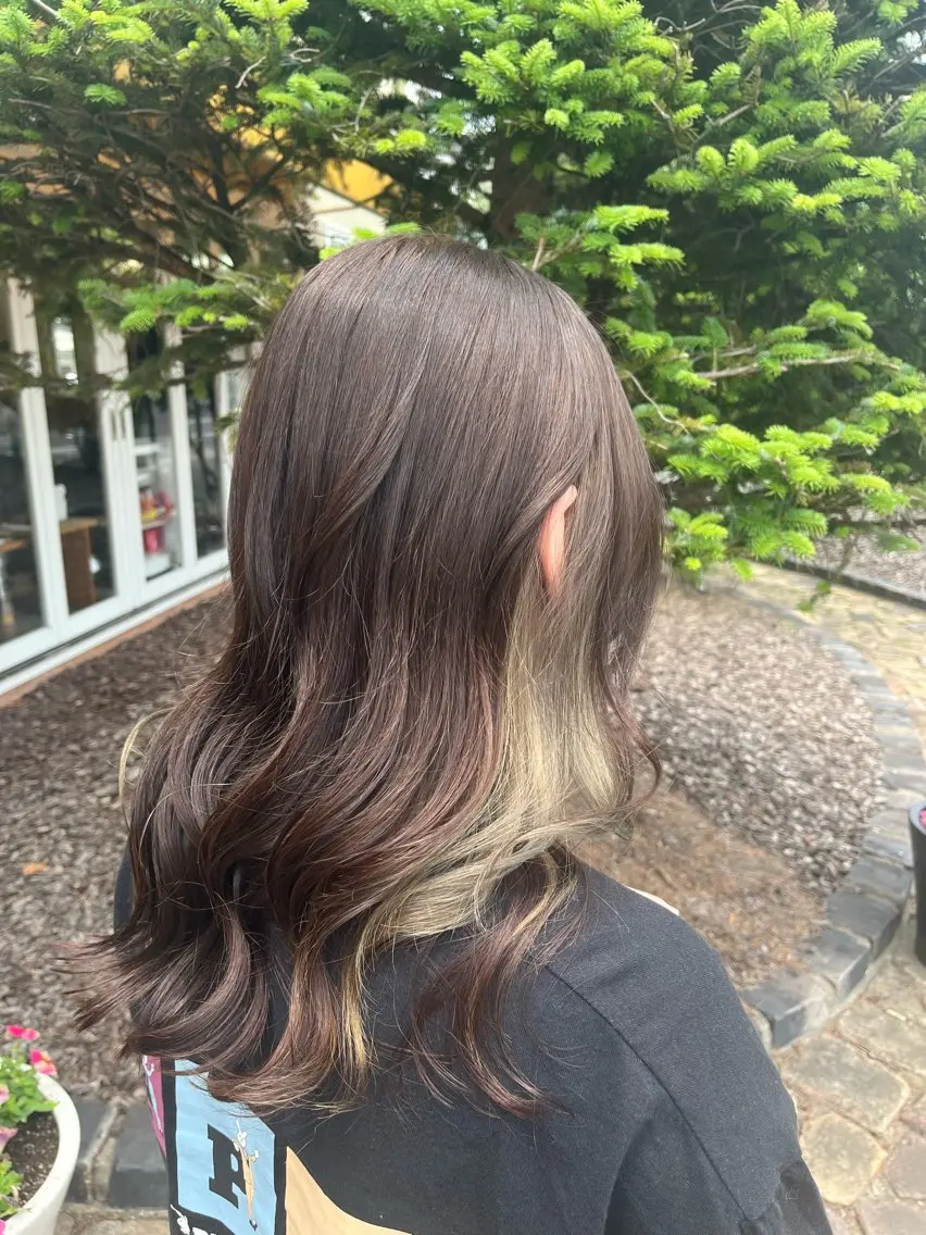 ミディアム カット ヘアカラー 西田 早輝子🍊のヘアスタイル