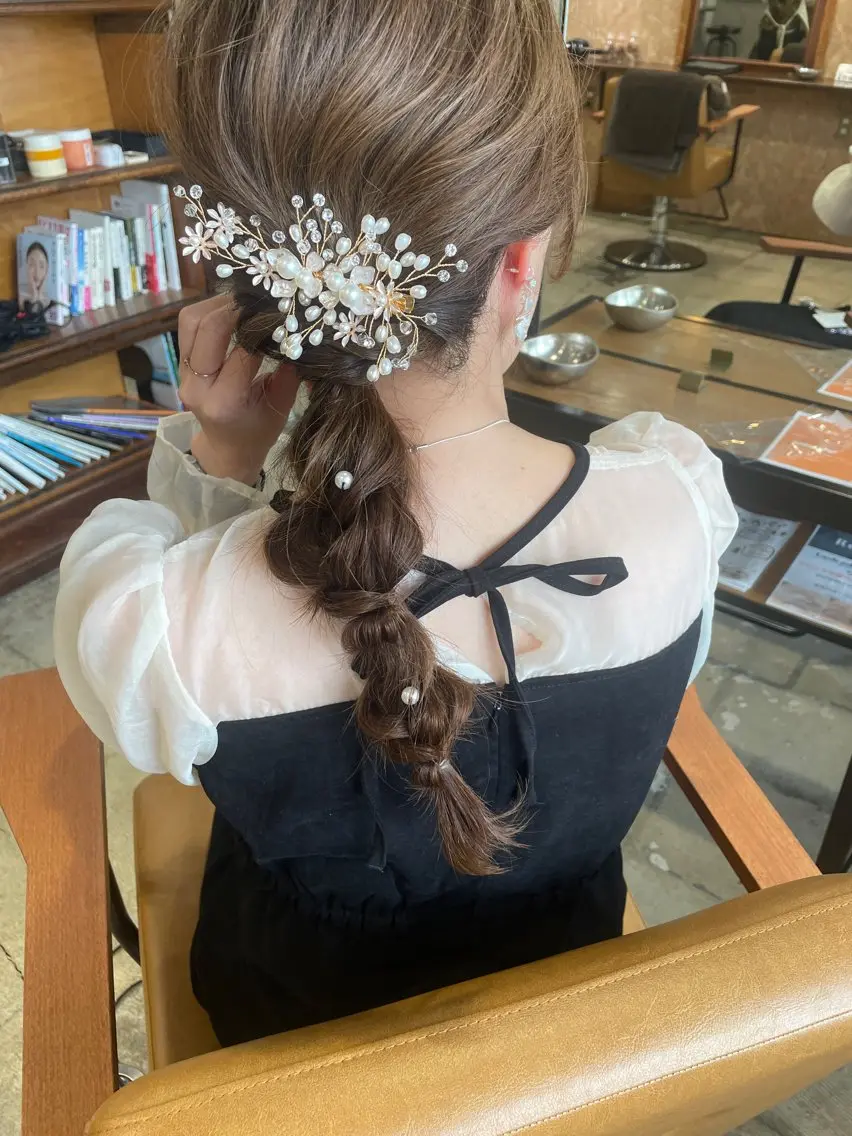 ロング ヘアアレンジ ayane⭐️ボブ・ ショート・パーマのヘアスタイル