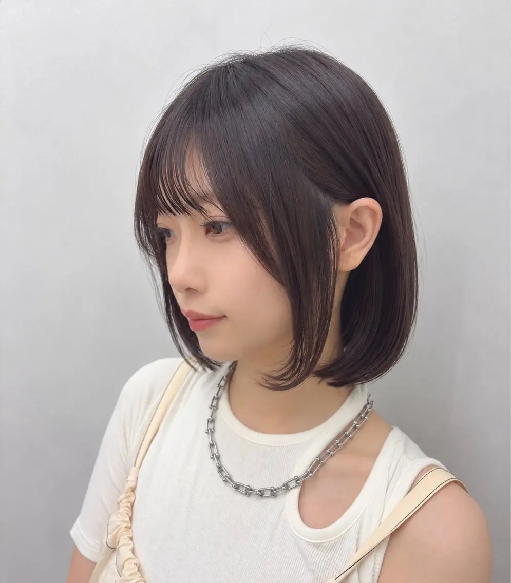 ショート カット ヘアカラー 🩵yuki/レイヤ ー/ベージュカラーのヘアスタイル