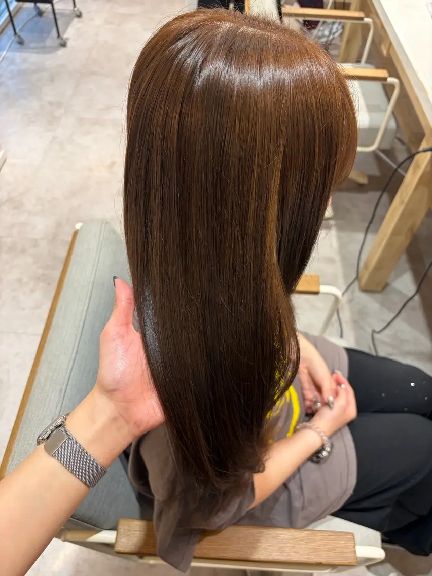 ロング カラー ベージュカラー ヘアカラー Nana /赤羽/艶カラー🩵のヘアスタイル