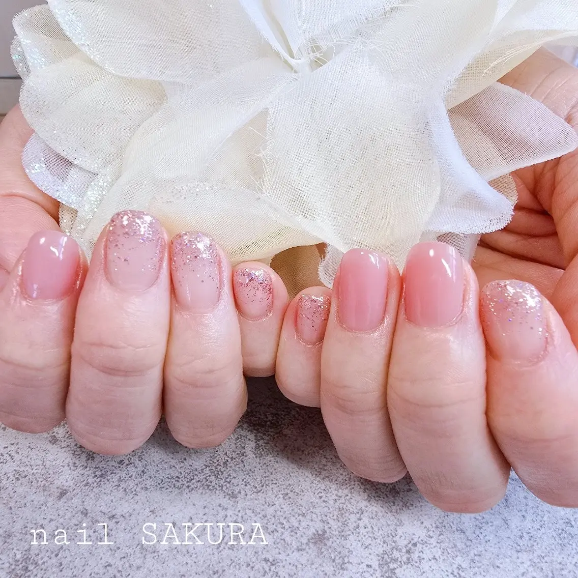 ネイル グラデーション ワンカラーネイル nailSAKURA さとうゆきえのネイルデザイン