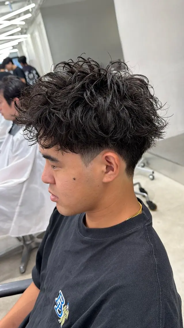 ショート パーマ ショートヘア カット パーマ 名古屋シャドウパーマ 竜太朗のヘアスタイル