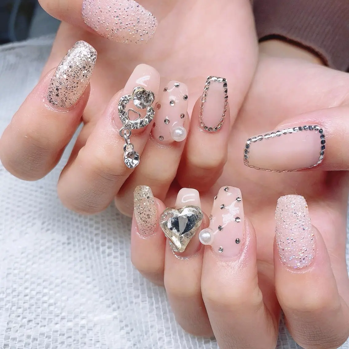 ネイル 渋谷／チップ長さ出し 👑アプレgel-xのネイルデザイン