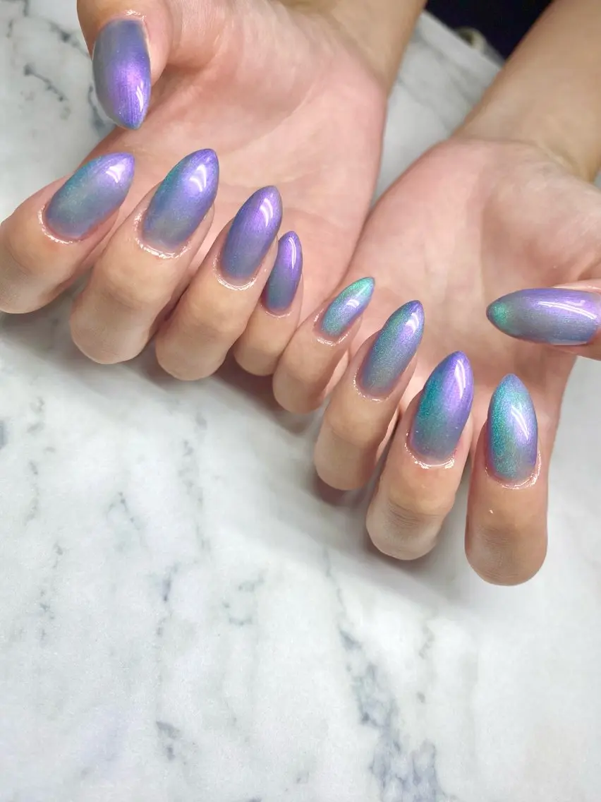 ネイル マグネットネイル ワンカラーネイル ハンドネイル Nail salon BeBeのネイルデザイン