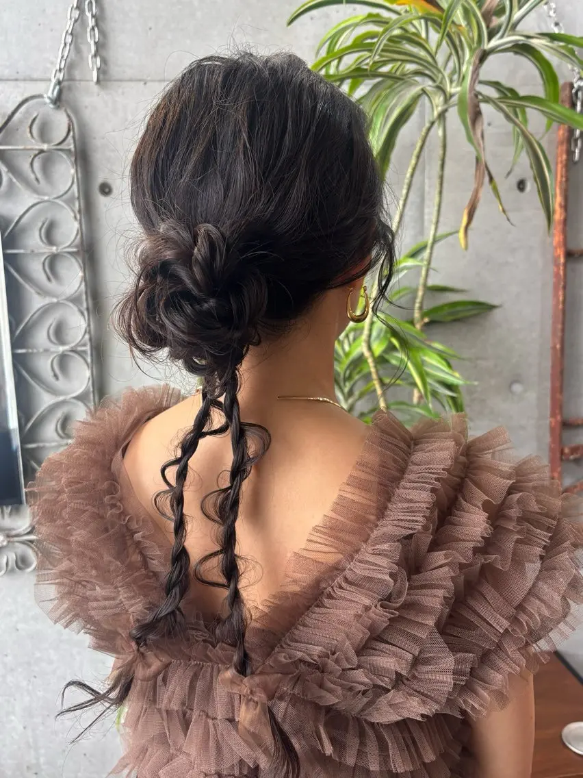 ロング カラー ヘアアレンジ 大林 エリコのヘアスタイル