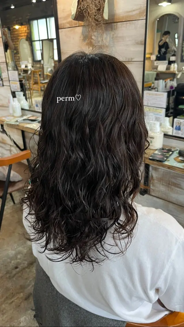 【ヘアセットが楽に🌀✨】ふんわりパーマ＋カット＋卵殻膜トリートメント付き🥚🌱の写真