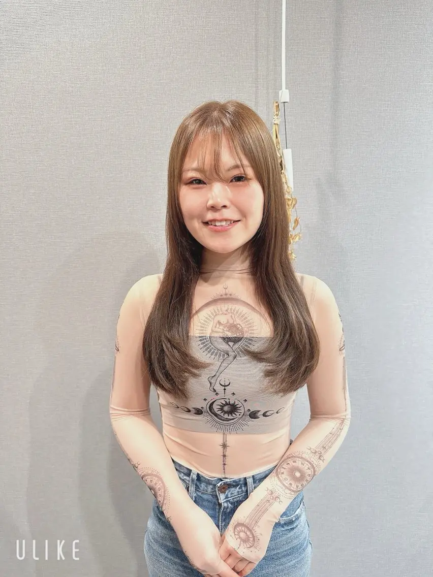 ロング カラー カット ヘアカラー トリートメント K Harukaのヘアスタイル