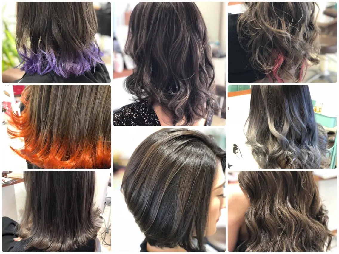 カラー バレイヤージュ ブリーチ グラデーションカラー メッシュ Licola リコラのヘアスタイル