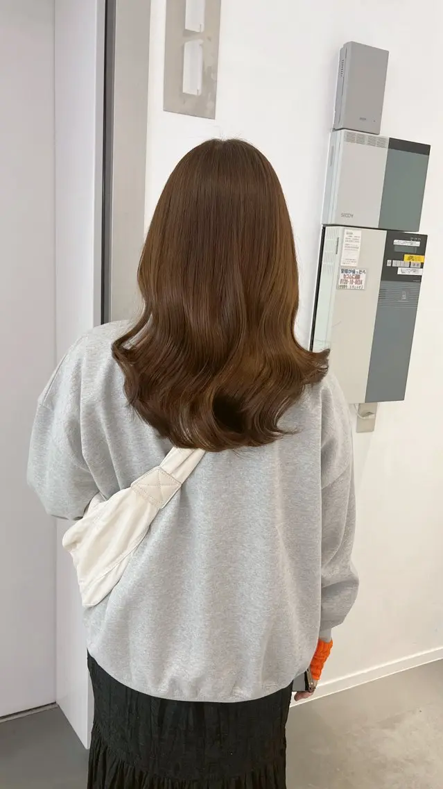 セミロング カラー ヘアアレンジ ブラウンカラー モカブラウン カット ヘアカラー トリートメント ヘアセット 天神レイヤーカット No.1💖マユカのヘアスタイル