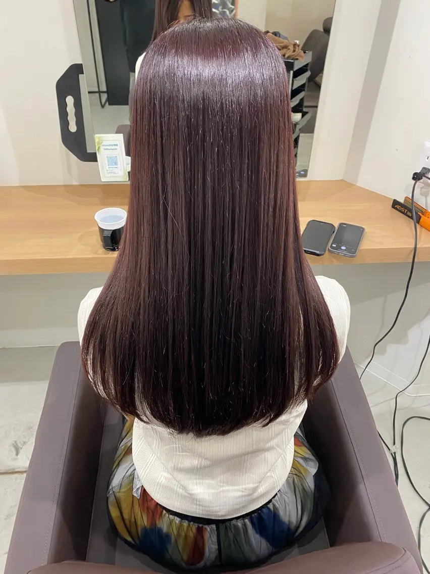 ロング カラー ショートボブ ロングレイヤー アッシュ ベージュカラー ブリーチ attrait🍀 福田憂也のヘアスタイル