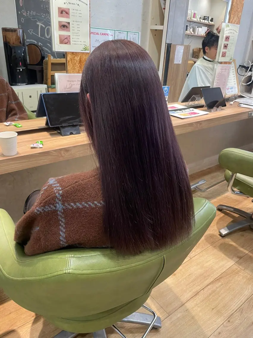 ロング カラー ブリーチ ダブルカラー ラベンダーカラー ブリーチなしカラー 髪質改善/Bloss om🌷高橋沙衣のヘアスタイル