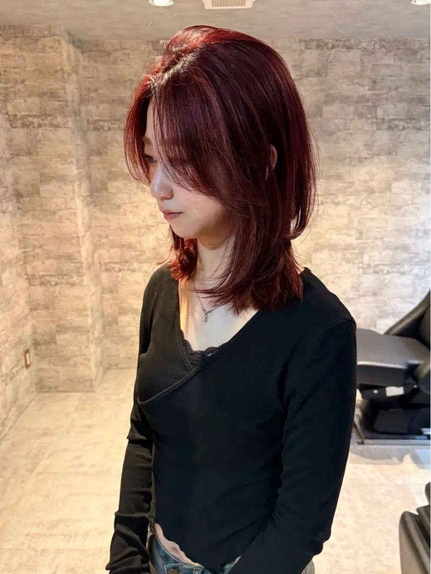 ミディアム カラー カット ヘアカラー トリートメント mai / linoah˚✧のヘアスタイル