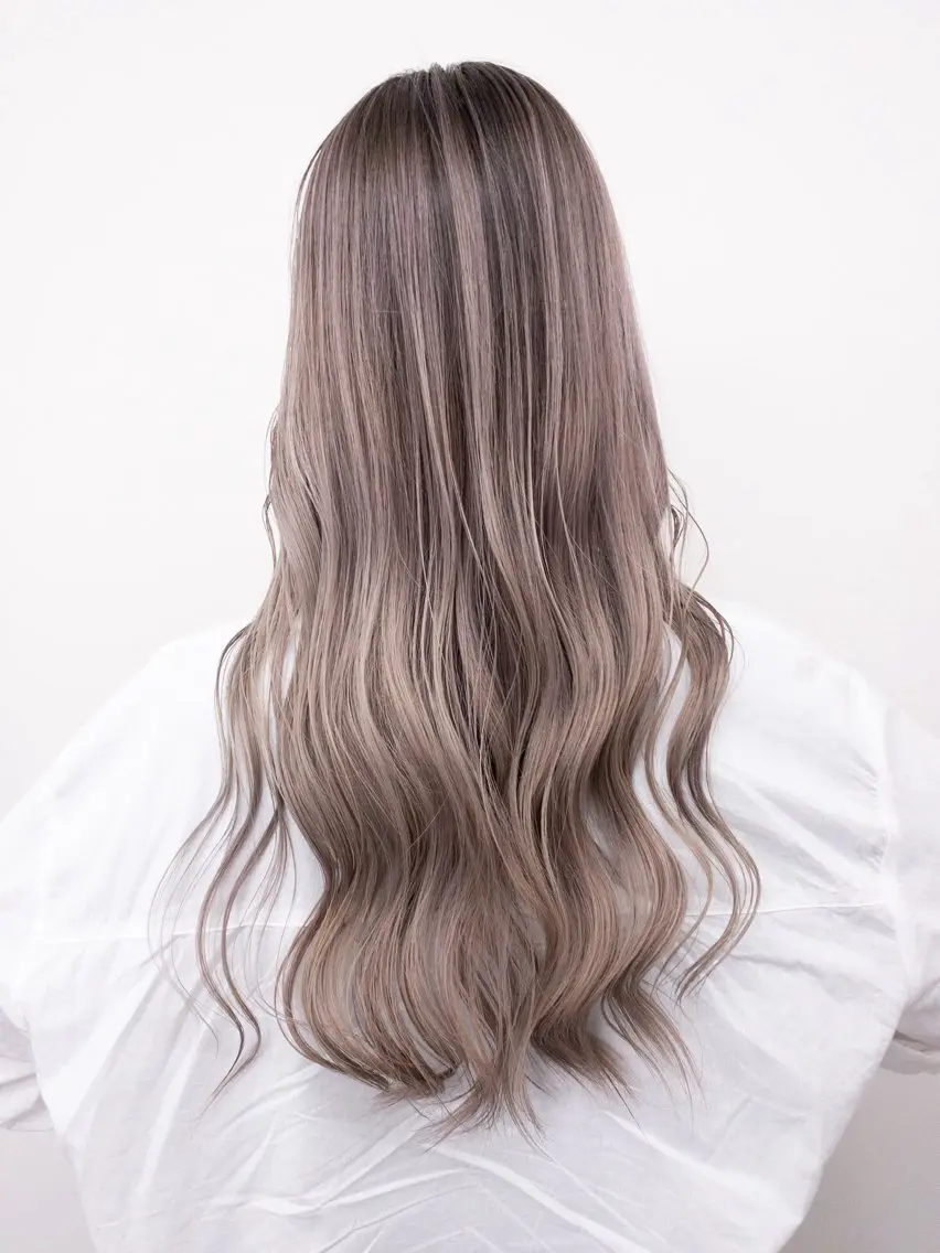 ロング カラー バレイヤージュ レイヤーカット DAIKI ハイトーンカラーのヘアスタイル