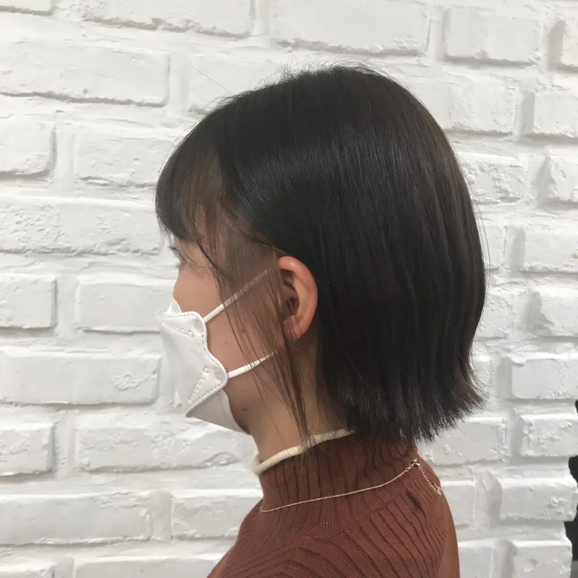 ミディアム カラー ベージュカラー イヤリングカラー オリーブベージュ ヘアカラー トリートメント 【暖色カラー特化】 中山由梨のヘアスタイル