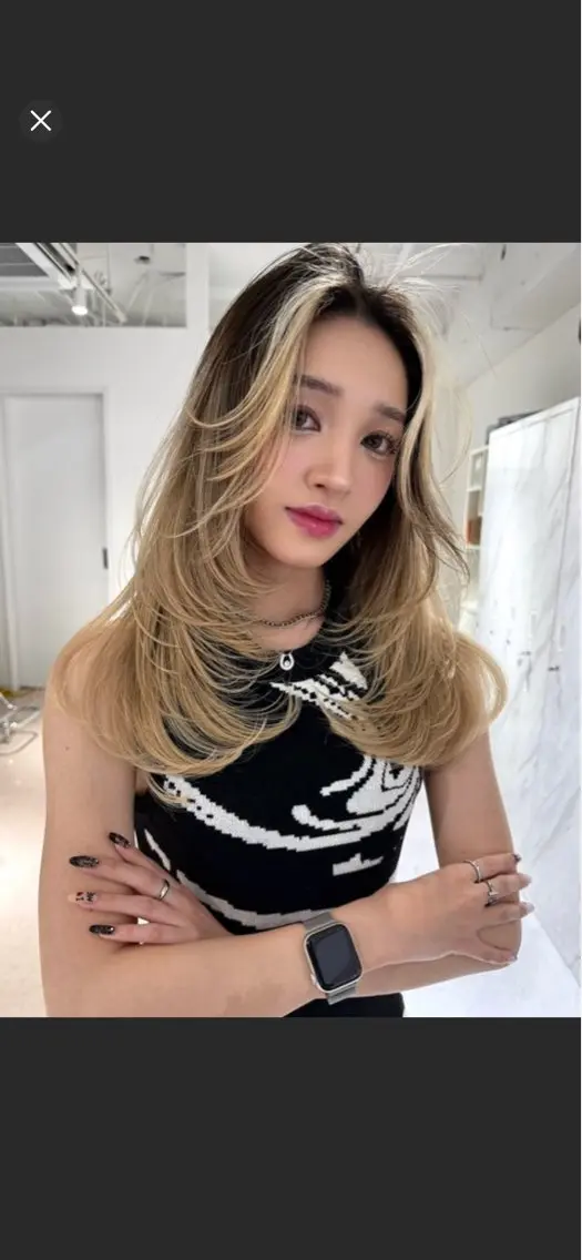 ロング MANA/上野/ レイヤーカット🖤のヘアスタイル