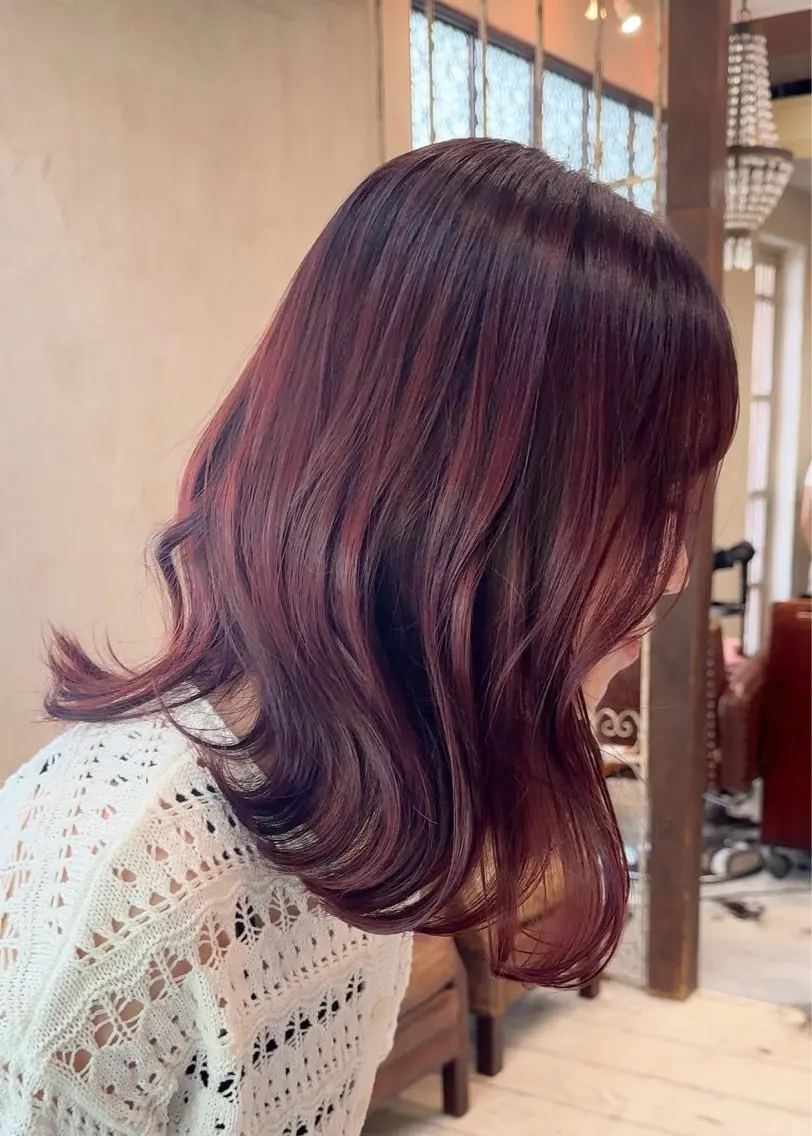 ミディアム ヘアカラー トリートメント miko🧚‍♀️/ 艶カラー/銀座のヘアスタイル