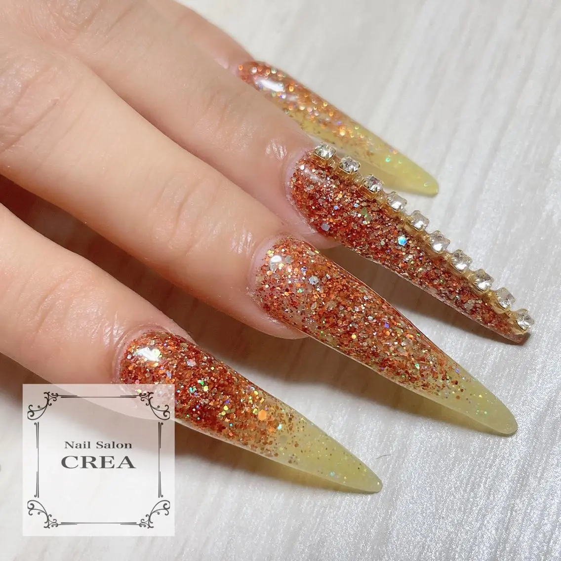 ネイル グラデーション ロングネイル スカルプネイル NailSalon CREAのネイルデザイン