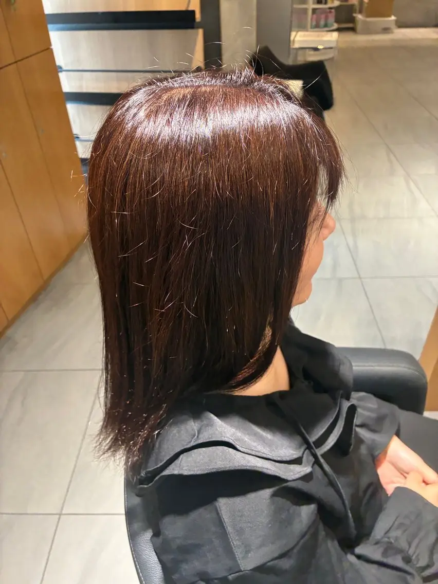 ミディアム カラー 渕口 頼のヘアスタイル