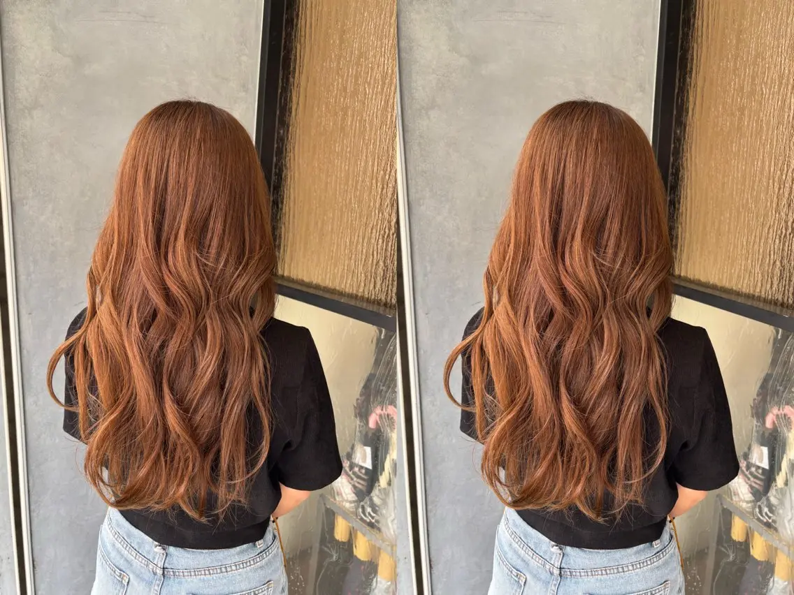 ロング カラー ブラウンカラー 古屋 澪 艶髪カラー✨のヘアスタイル