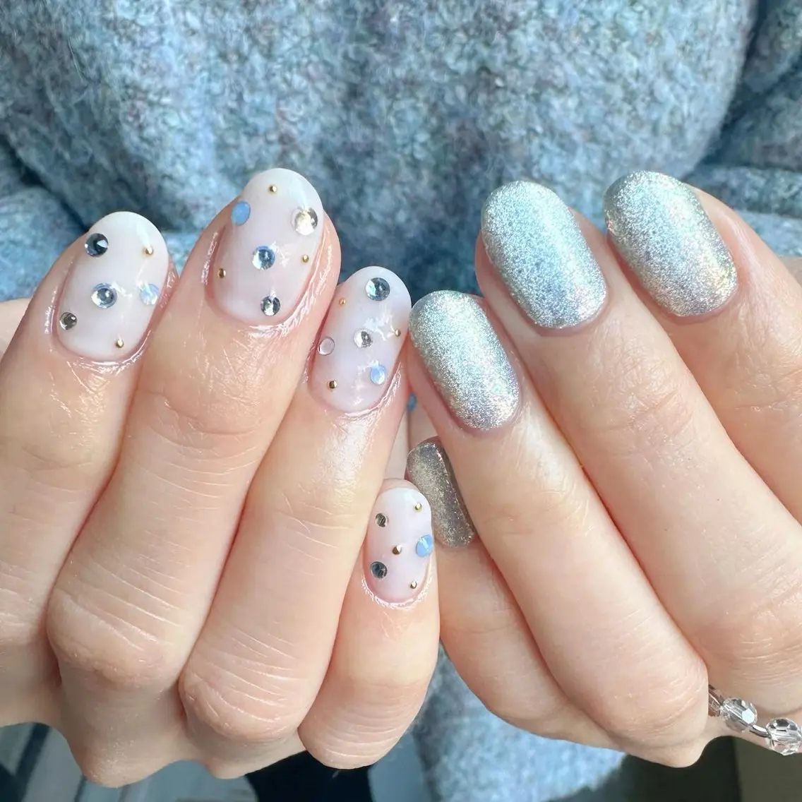 ネイル アートネイル オーロラネイル 氷ネイル・うるうるネイル 韓国ネイル ニュアンスネイル 🪞KAPE NAIL 🪞のネイルデザイン