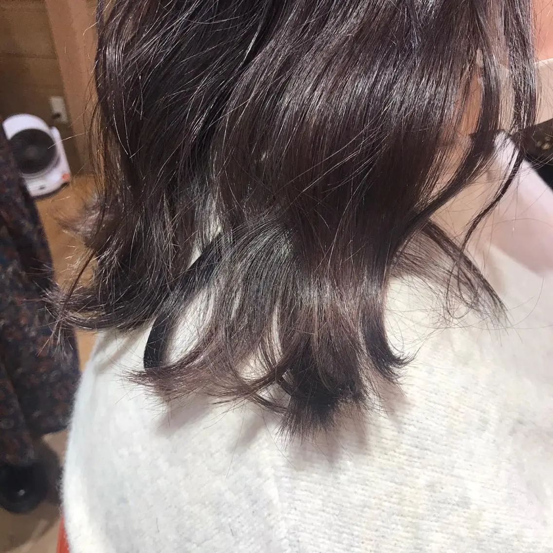 ミディアム カラー パープルカラー 森岡 紗羽のヘアスタイル