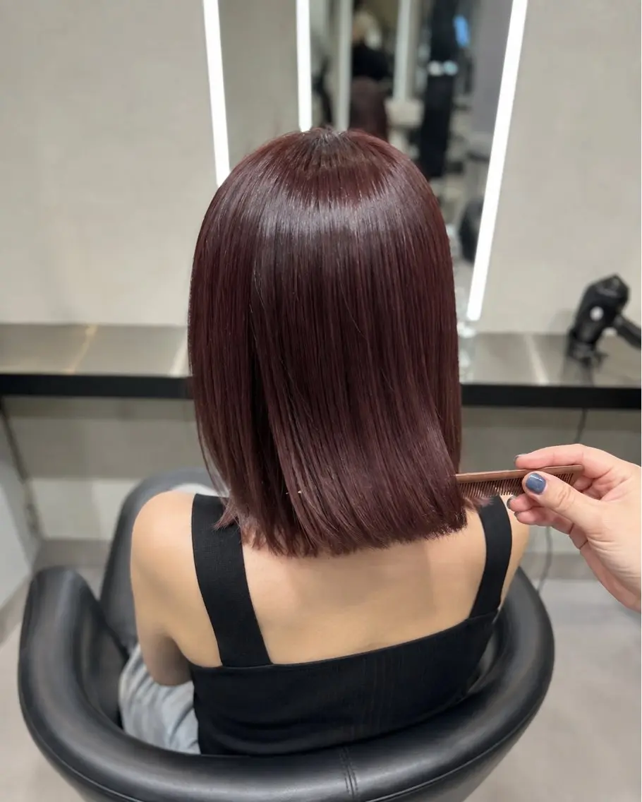 ミディアム カラー ブラウンカラー トリートメント 🌈ウルトワ水素 髪質改善naru🌈のヘアスタイル