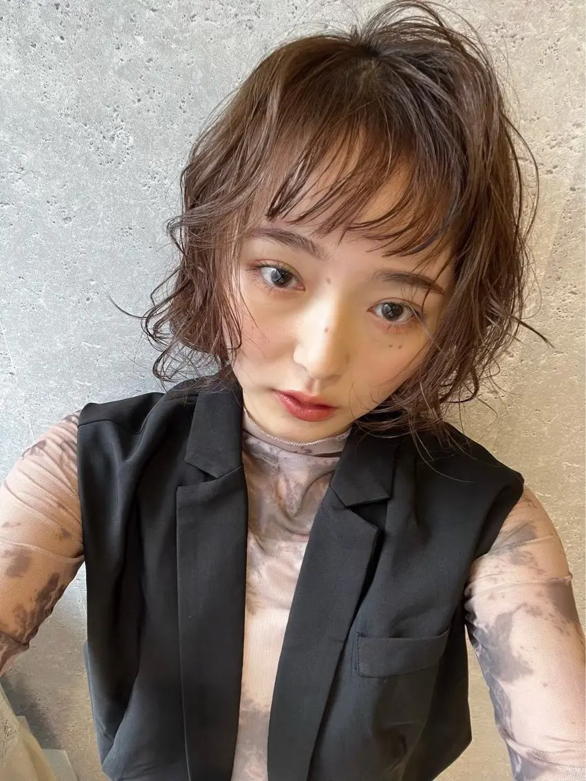 ヘアアレンジ おしゃれ暖色カラー ゆあんのヘアスタイル