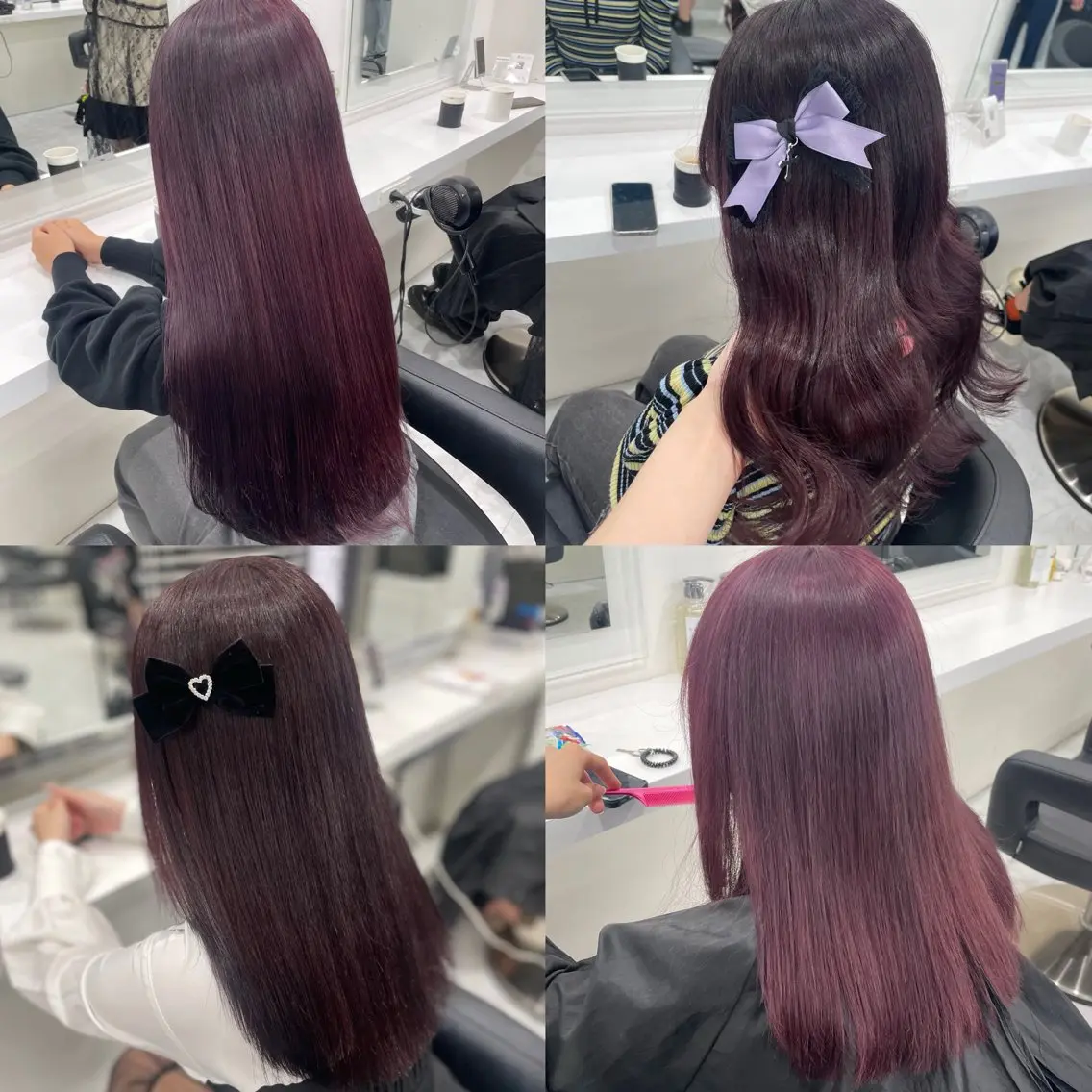 ロング カラー ヘアアレンジ ブリーチ ケアカラー ラベンダーカラー ブリーチなしカラー ロング 💗トレンドモテヘア Natsumi 💗のヘアスタイル