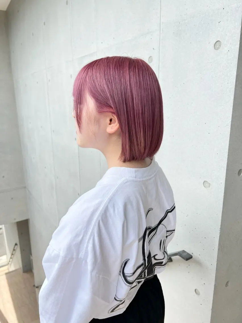 ショート カット ヘアカラー トリートメント 艶髪レイヤー/ ハイトーンKeitaのヘアスタイル