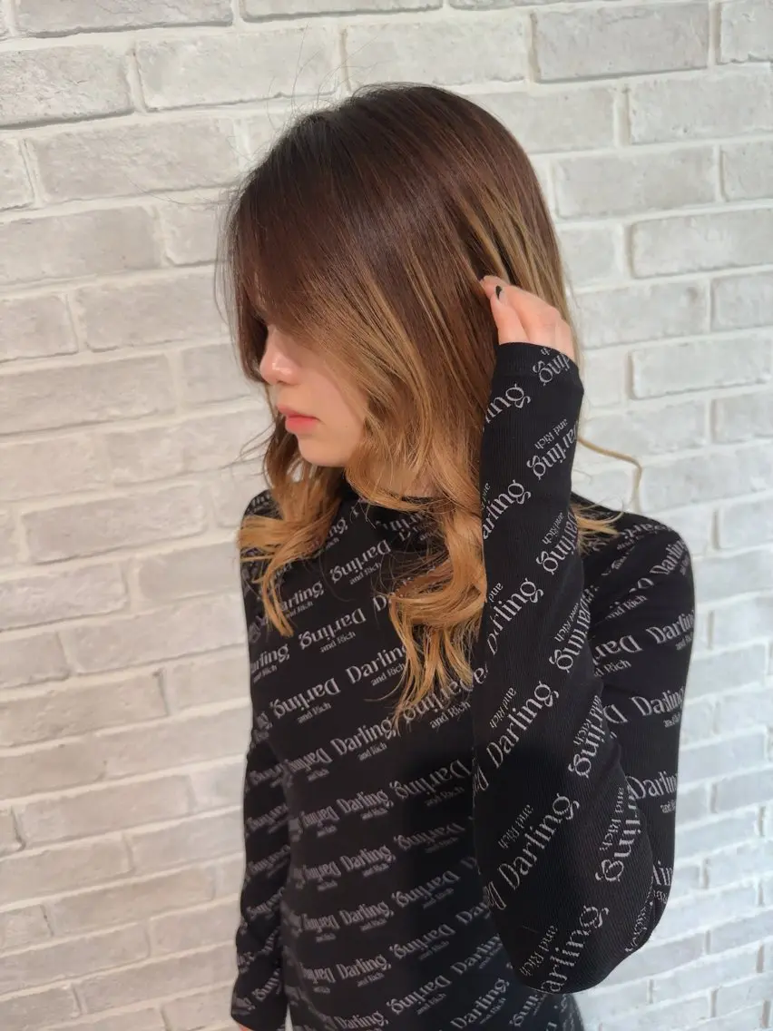 セミロング カラー ︎メンズカット✨セル ｢col大通り」🍀のヘアスタイル