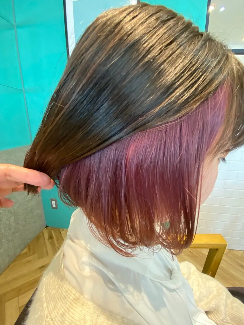 ミディアム カラー ヘアカラー 🌈髪質改善🌈 過去の1艶サラ体験✨のヘアスタイル
