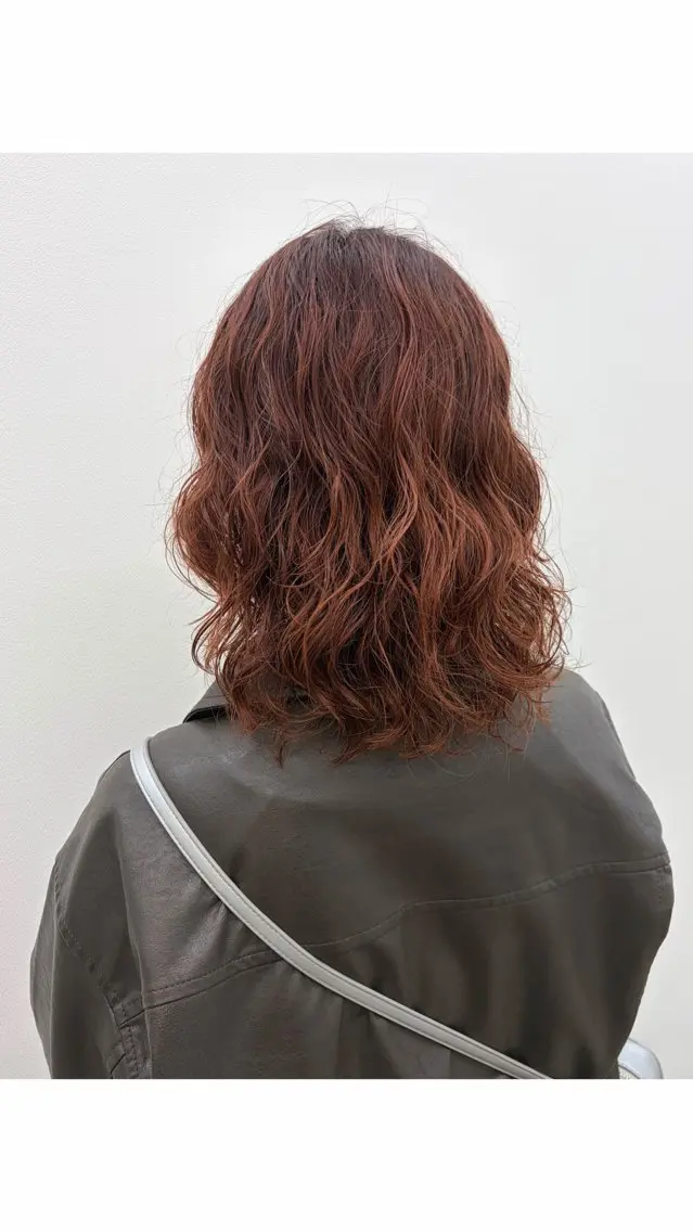 セミロング カラー パーマ カット パーマ トリートメント 後藤 陽花子のヘアスタイル