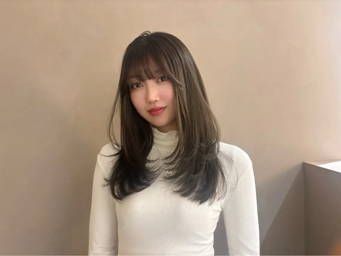 セミロング カット ヘアカラー トリートメント Hina/なりたいが 叶う韓国ヘア❤️のヘアスタイル