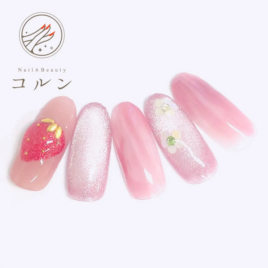 ミディアム ハンドネイル フットネイル NailBeauty コルンのネイルデザイン