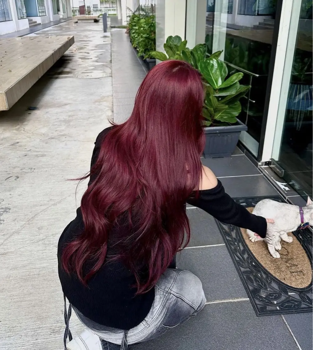 ロング カラー カット ヘアカラー トリートメント ヘッドスパ トレンド🇰🇷韓国 スタイル🤍りんのヘアスタイル