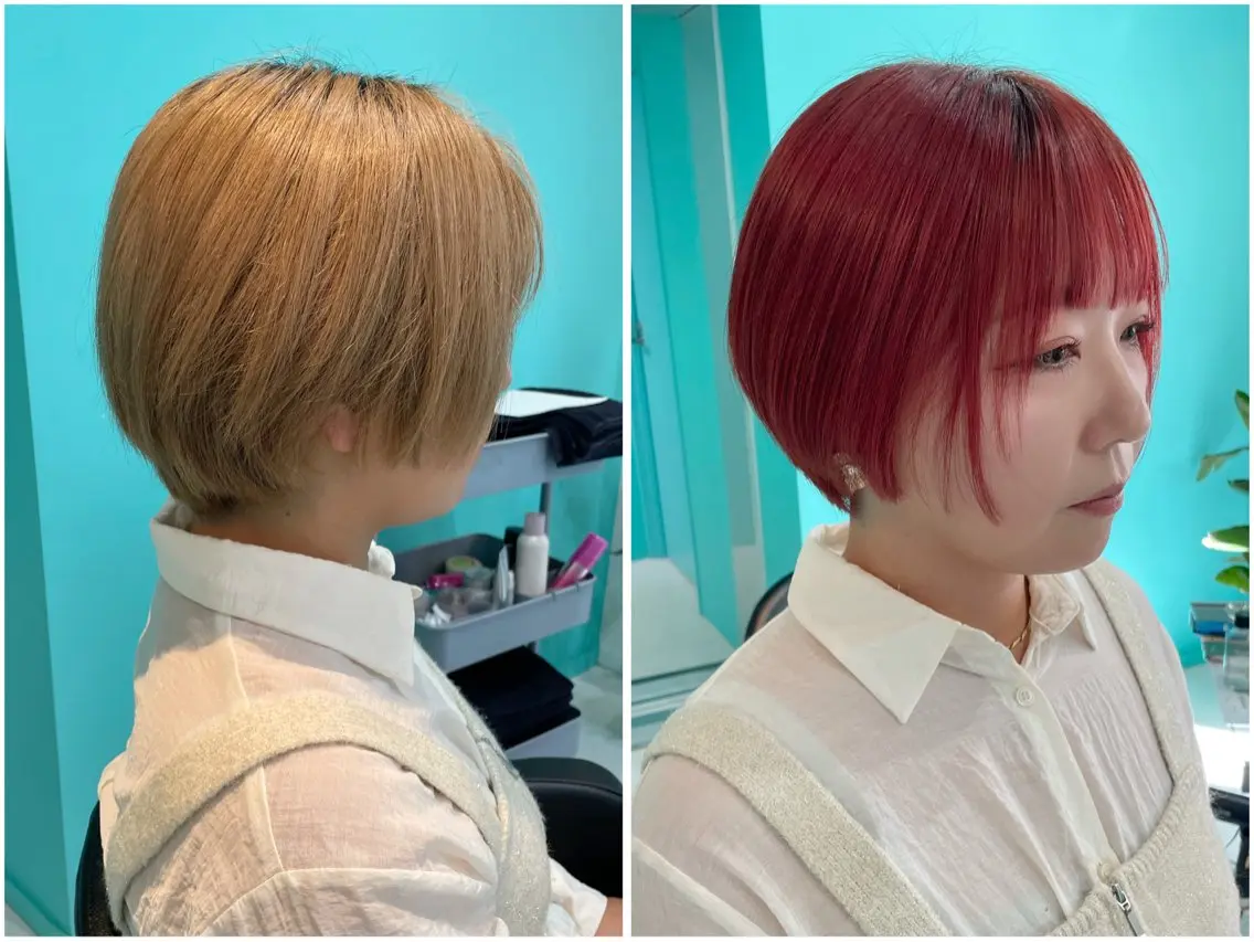 ショート カラー ブリーチ ダブルカラー ボブ カット ヘアカラー 🫧ショート/ボブ 池袋西口・泡渕✂️のヘアスタイル