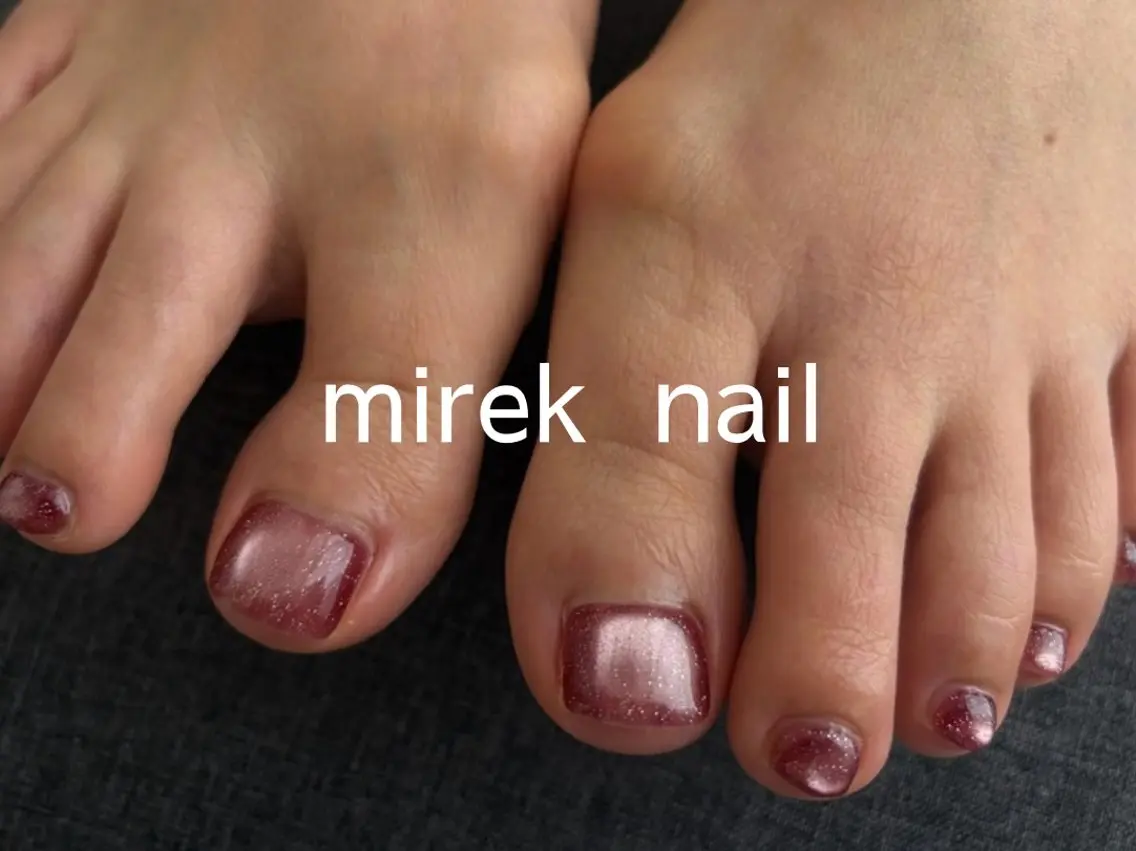 ネイル フラッシュネイル フットネイル ジェルネイル マグネットネイル フットネイル mireknail Natsumiのネイルデザイン