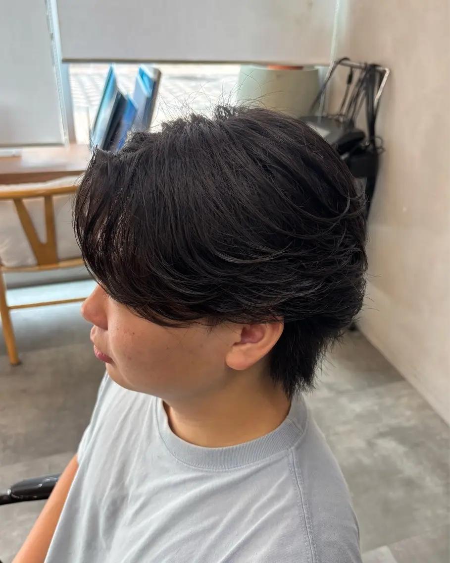 ショート メンズ カット パーマ 鹿児島 TSUBASAのヘアスタイル