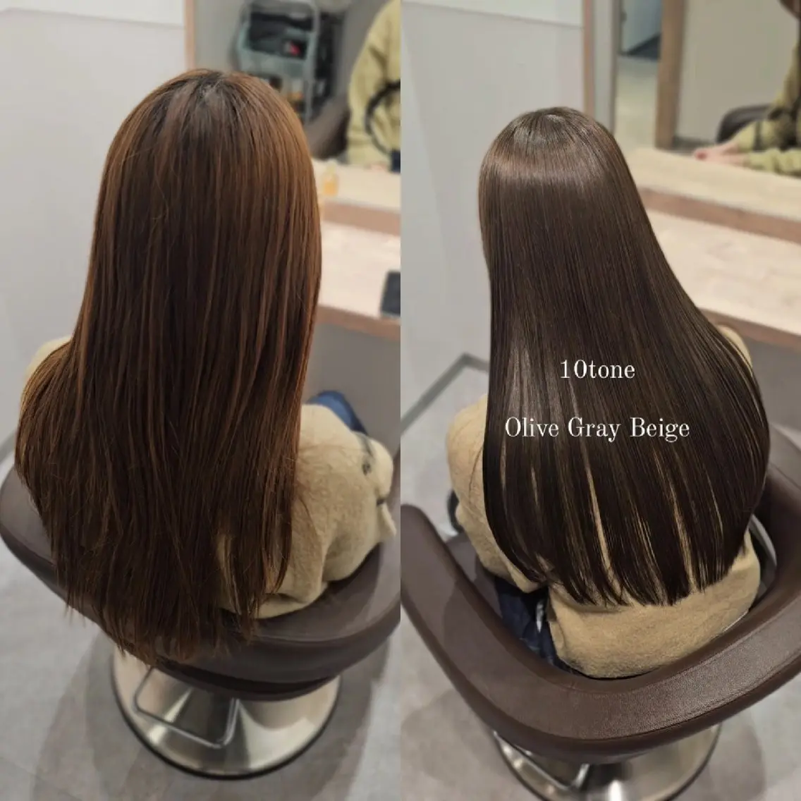 セミロング カラー グレージュ オレンジ カット ヘアカラー トリートメント 【垢抜けカラー/ 縮毛矯正】Taikiのヘアスタイル