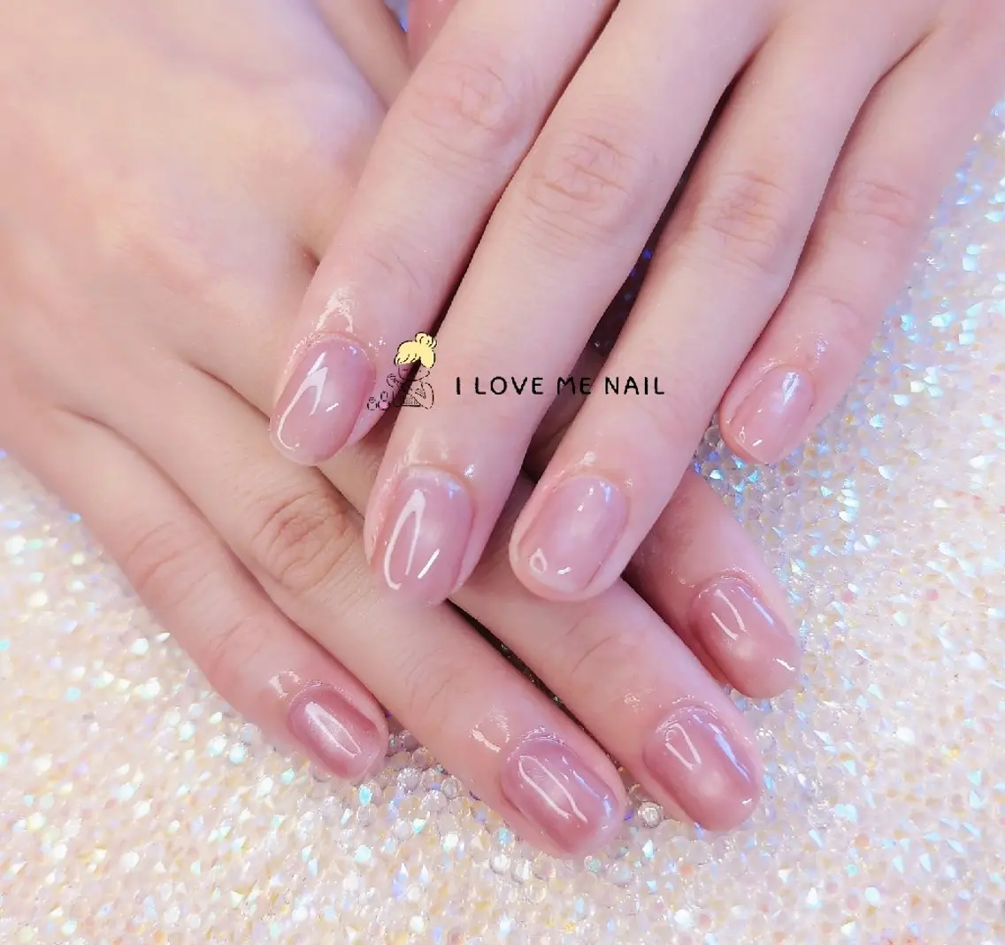 ネイル 長さ出し ハート 韓国ネイル マグネットネイル ニュアンスネイル I LOVE ME NAIL.。.:*♡のネイルデザイン