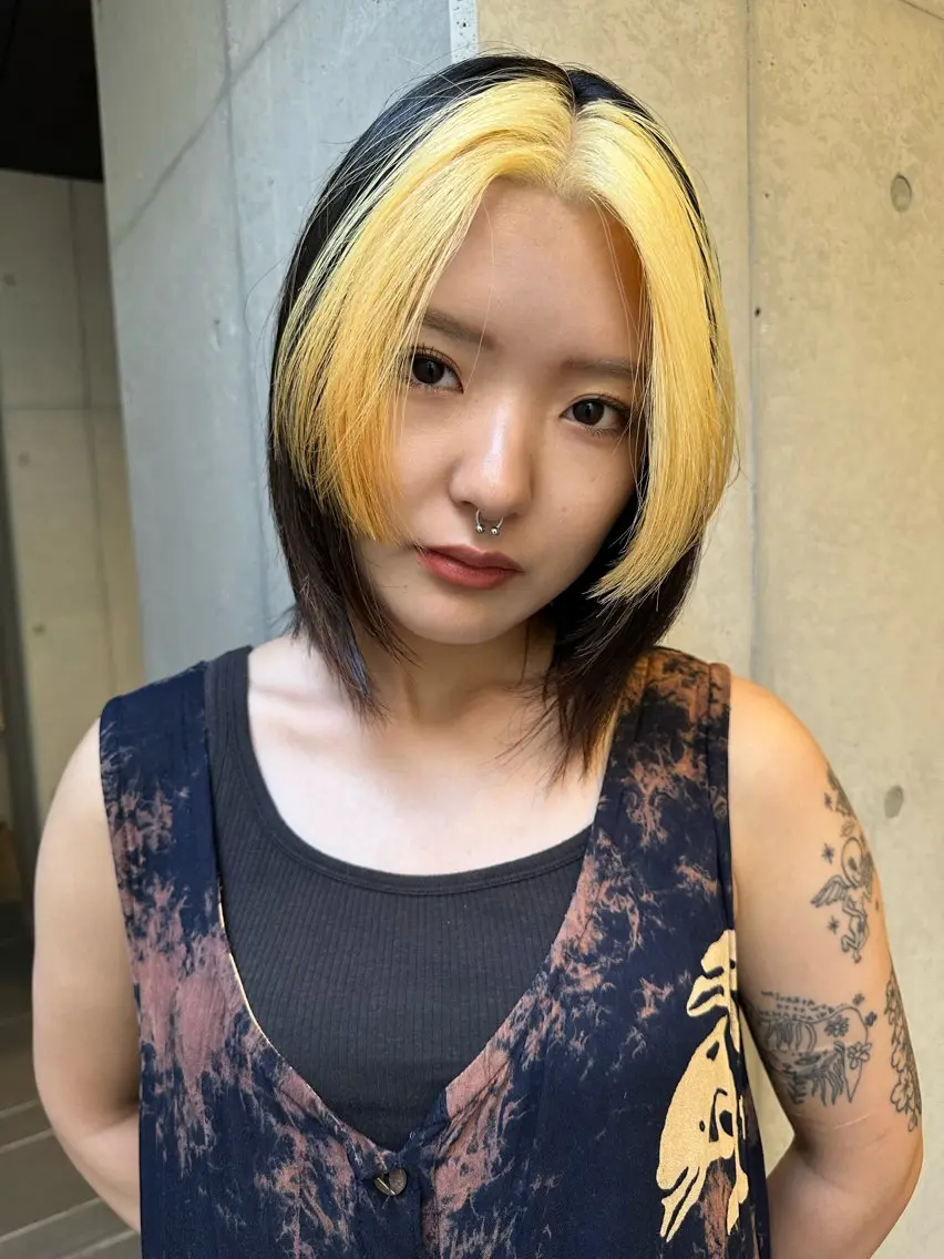 ショート カラー カット ヘアカラー 似合わせウルフ/ レイヤー/山本祐輔のヘアスタイル