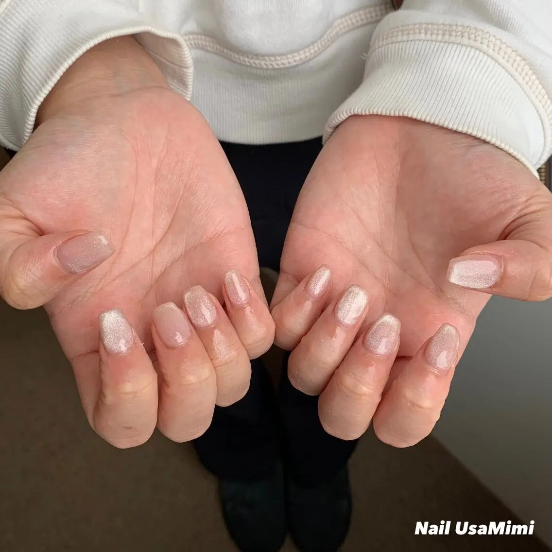 ネイル ジェルネイル マグネットネイル 持ち込み ワンカラーネイル パラジェル 本町ネイルNail UsaMimiのネイルデザイン
