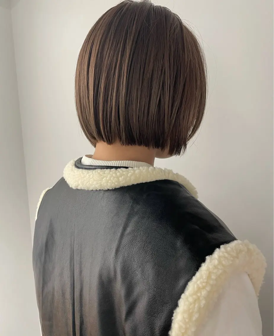 ショート ワンレンボブ ボブ カット 似合わせカット🫧 吉見衣生のヘアスタイル