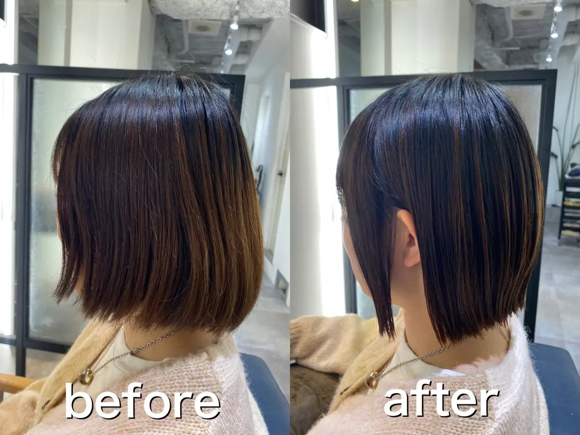ショート カット ✨似合わせボブ✨ 縮毛矯正のヘアスタイル