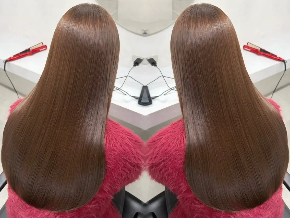 ロング カラー ブリーチ 透明感カラー ハイトーンカラー 髪質改善 韓国風ヘア ヘアカラー トリートメント レイヤー💫Wカラー 🍎森貝洋亮🍎のヘアスタイル
