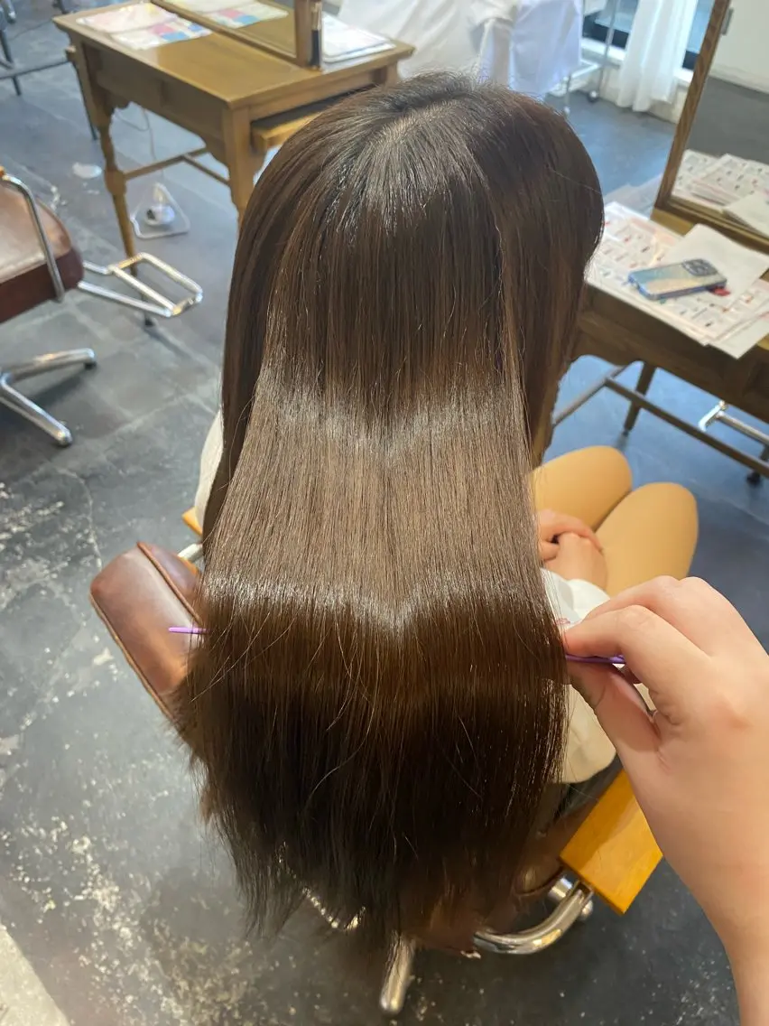 ロング カラー トリートメント カット ヘアカラー SET-UP りこ🧸のヘアスタイル