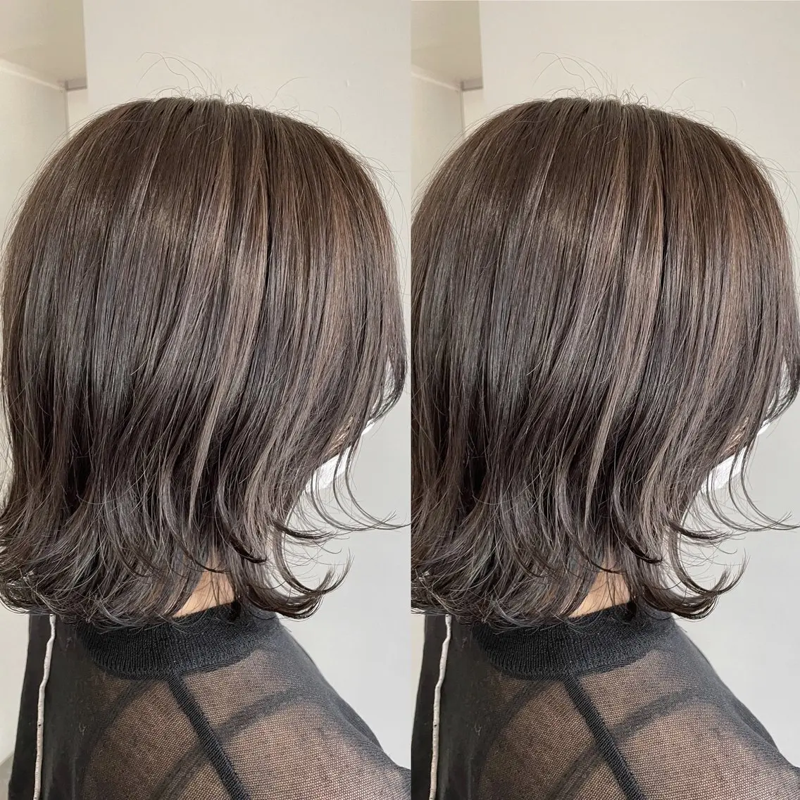 ミディアム カラー ヘアカラー 心斎橋韓国ボブ 好原良真のヘアスタイル