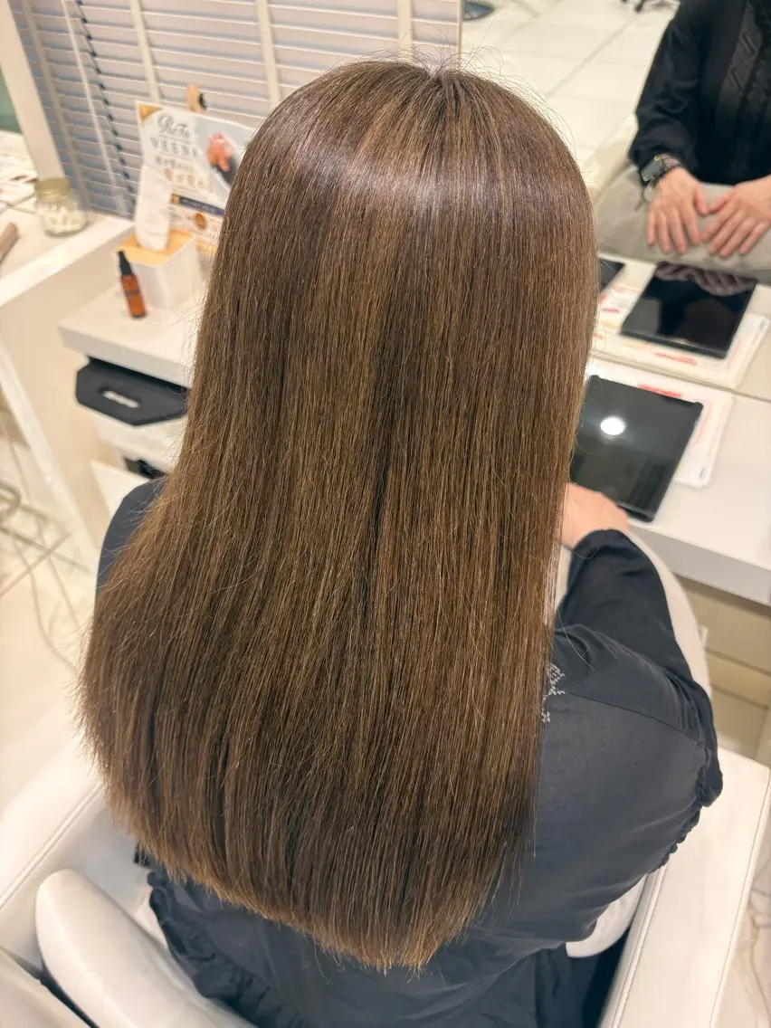 ロング カット ヘアカラー トリートメント 🎀【暖色艶カラー】 MIHO🎀のヘアスタイル