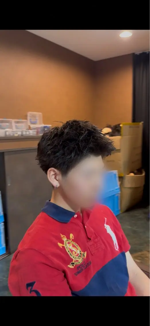 パーマ メンズ メンズパーマ スパイキーショート 松尾 星空のヘアスタイル